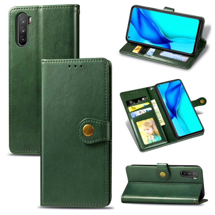 For Huawei Mate 40 Lite/Maimang 9 Solid Color Leather Buckle Phone Case with Lanyard & Photo Frame & Card Slot & Wallet & Stand Function