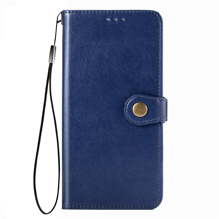 For OPPO A92s Solid Color Leather Buckle Phone Case with Lanyard & Photo Frame & Card Slot & Wallet & Stand Function