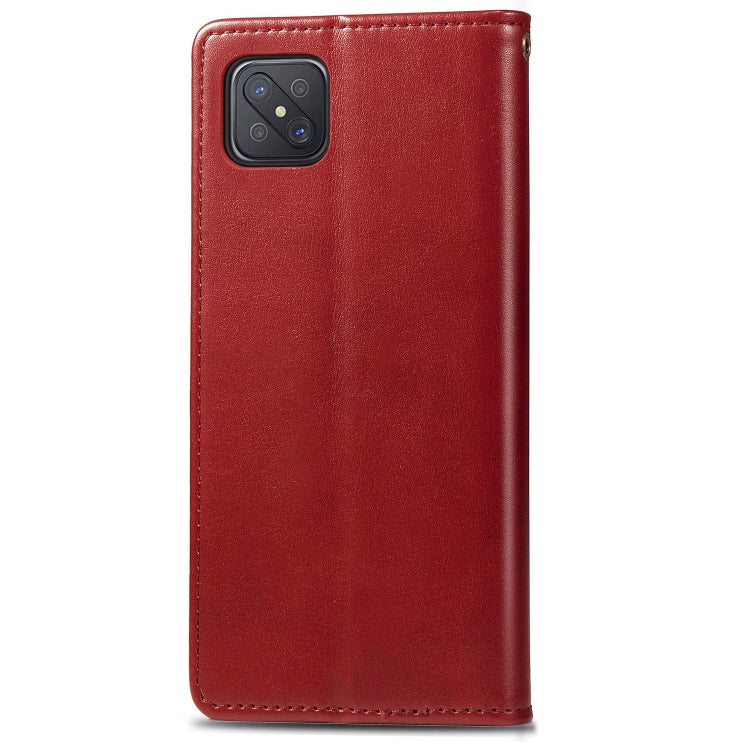 For OPPO A92s Solid Color Leather Buckle Phone Case with Lanyard & Photo Frame & Card Slot & Wallet & Stand Function