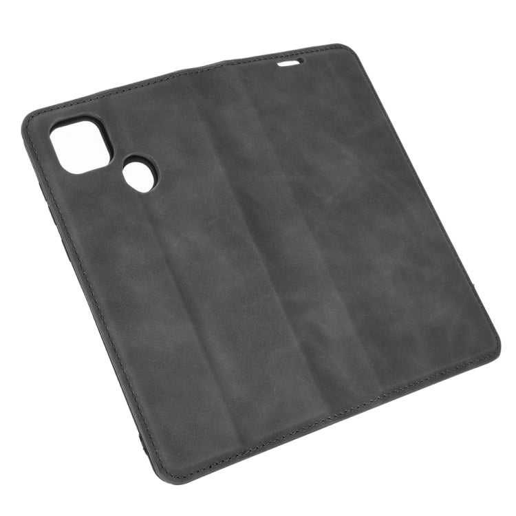 For ZTE Blade 10 Smart / Blade 20 Retro-skin Business Magnetic Suction Leather Case with Holder & Card Slots & Wallet