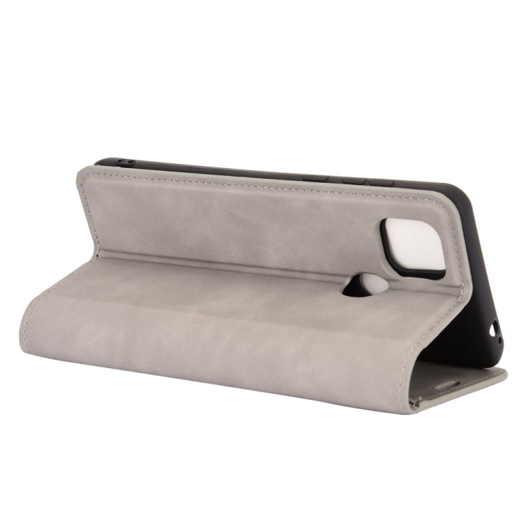 For ZTE Blade 10 Smart / Blade 20 Retro-skin Business Magnetic Suction Leather Case with Holder & Card Slots & Wallet