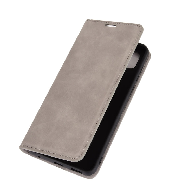For ZTE Blade 10 Smart / Blade 20 Retro-skin Business Magnetic Suction Leather Case with Holder & Card Slots & Wallet