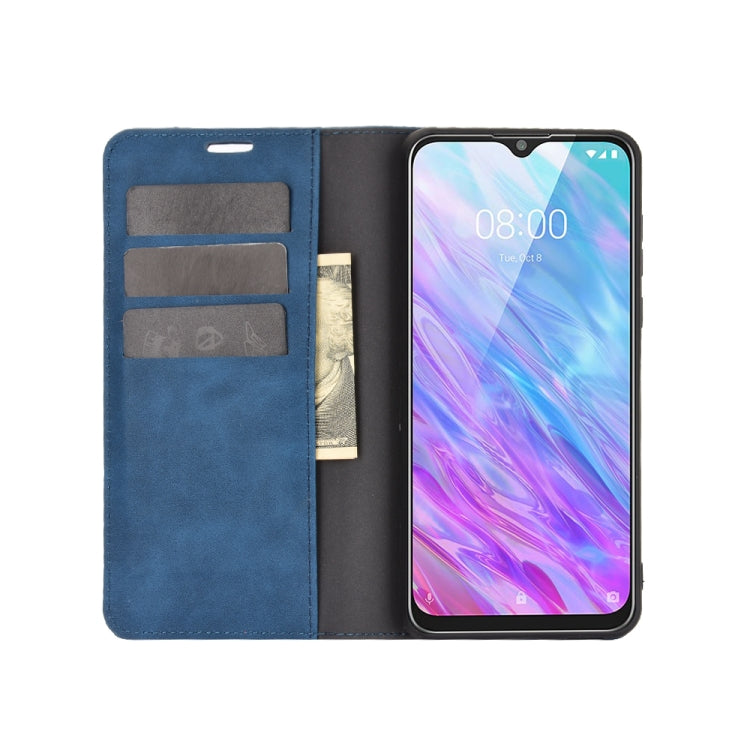 For ZTE Blade 10 Smart / Blade 20 Retro-skin Business Magnetic Suction Leather Case with Holder & Card Slots & Wallet