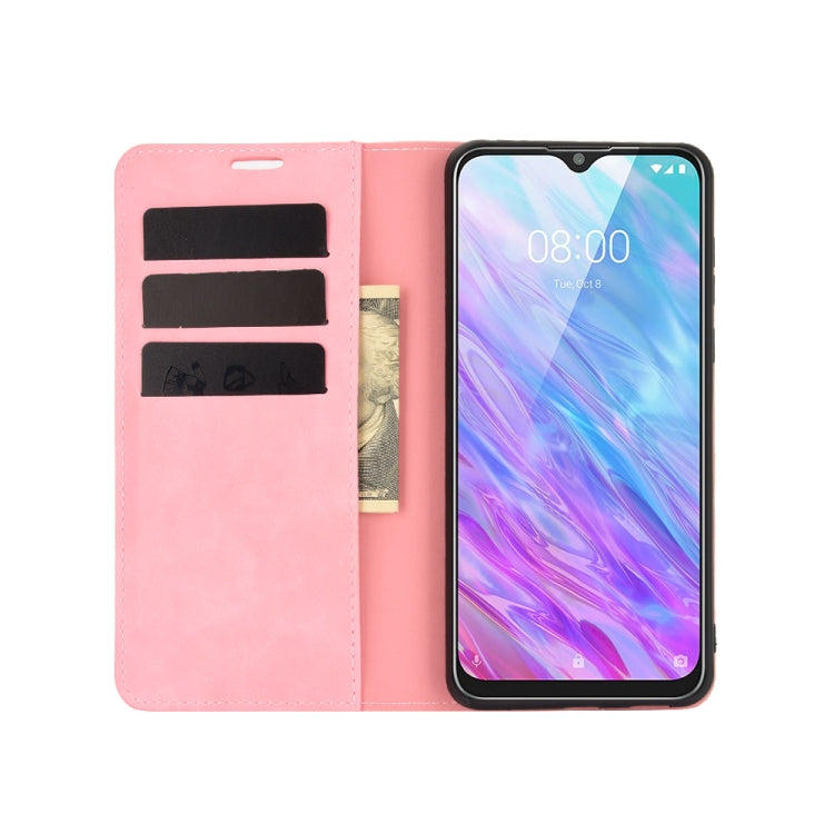 For ZTE Blade 10 Smart / Blade 20 Retro-skin Business Magnetic Suction Leather Case with Holder & Card Slots & Wallet