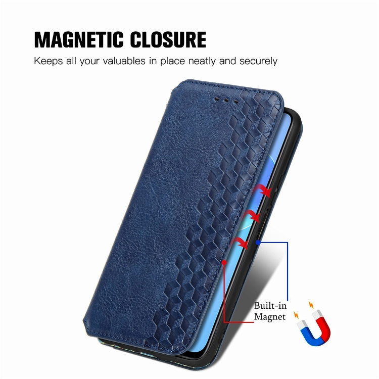 For Huawei Honor 30 Lite Cubic Grid Pressed Horizontal Flip Magnetic PU Leather Case with Holder & Card Slots & Wallet