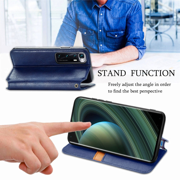 For Xiaomi Mi 10 Ultra Cubic Grid Pressed Horizontal Flip Magnetic PU Leather Case with Holder & Card Slots & Wallet