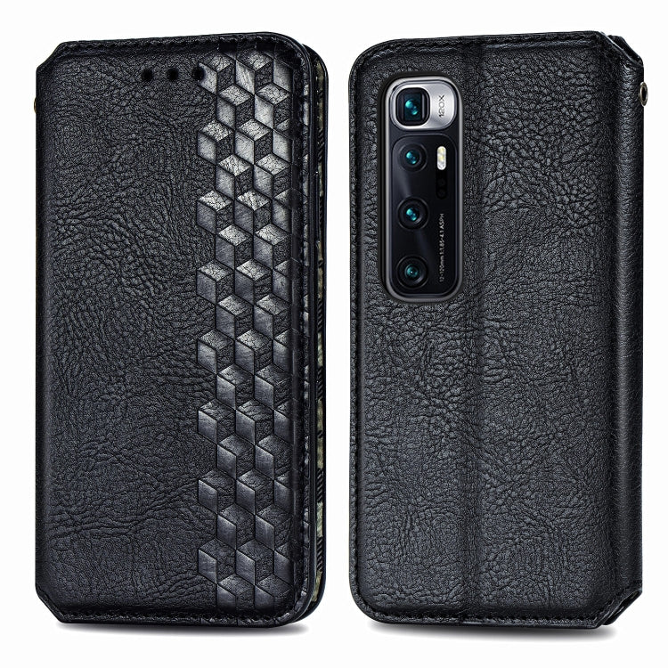 For Xiaomi Mi 10 Ultra Cubic Grid Pressed Horizontal Flip Magnetic PU Leather Case with Holder & Card Slots & Wallet
