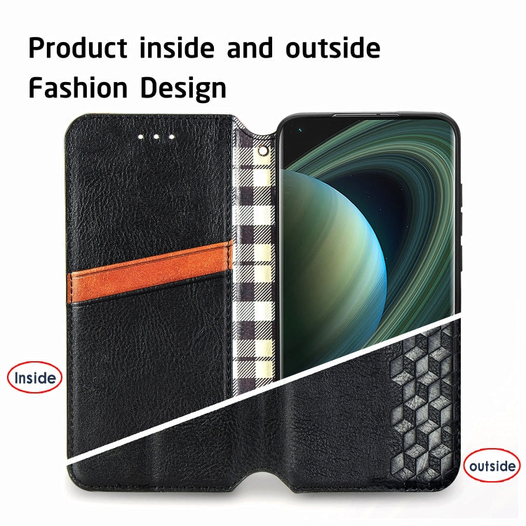 For Xiaomi Mi 10 Ultra Cubic Grid Pressed Horizontal Flip Magnetic PU Leather Case with Holder & Card Slots & Wallet