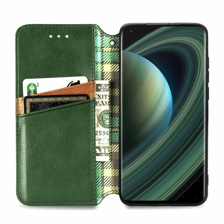 For Xiaomi Mi 10 Ultra Cubic Grid Pressed Horizontal Flip Magnetic PU Leather Case with Holder & Card Slots & Wallet