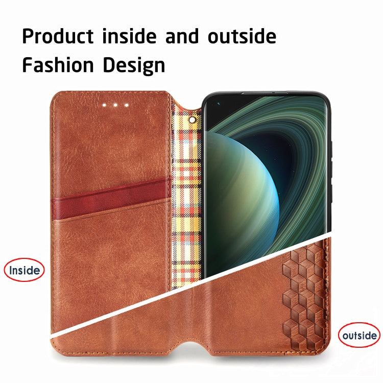 For Xiaomi Mi 10 Ultra Cubic Grid Pressed Horizontal Flip Magnetic PU Leather Case with Holder & Card Slots & Wallet