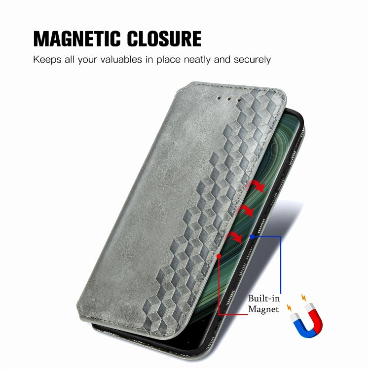 For Xiaomi Mi 10 Ultra Cubic Grid Pressed Horizontal Flip Magnetic PU Leather Case with Holder & Card Slots & Wallet
