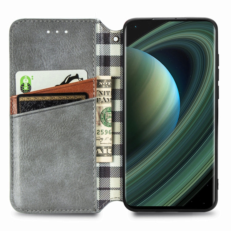 For Xiaomi Mi 10 Ultra Cubic Grid Pressed Horizontal Flip Magnetic PU Leather Case with Holder & Card Slots & Wallet