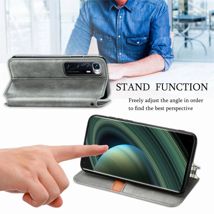 For Xiaomi Mi 10 Ultra Cubic Grid Pressed Horizontal Flip Magnetic PU Leather Case with Holder & Card Slots & Wallet