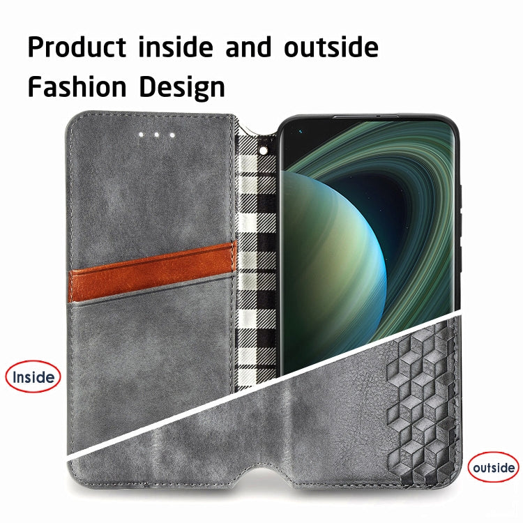 For Xiaomi Mi 10 Ultra Cubic Grid Pressed Horizontal Flip Magnetic PU Leather Case with Holder & Card Slots & Wallet