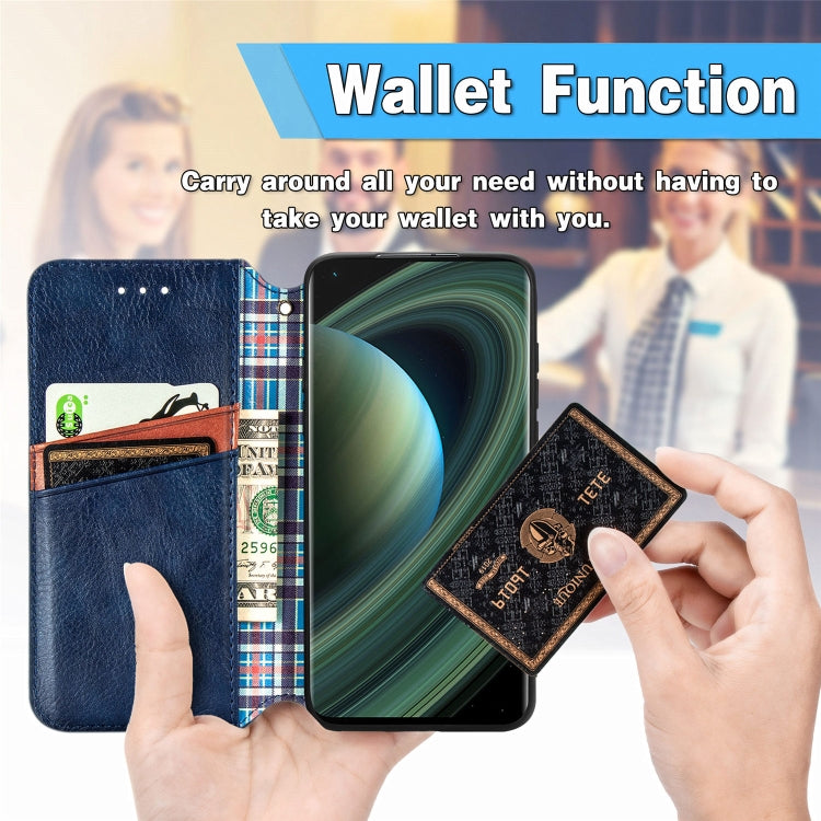 For Xiaomi Mi 10 Ultra Cubic Grid Pressed Horizontal Flip Magnetic PU Leather Case with Holder & Card Slots & Wallet