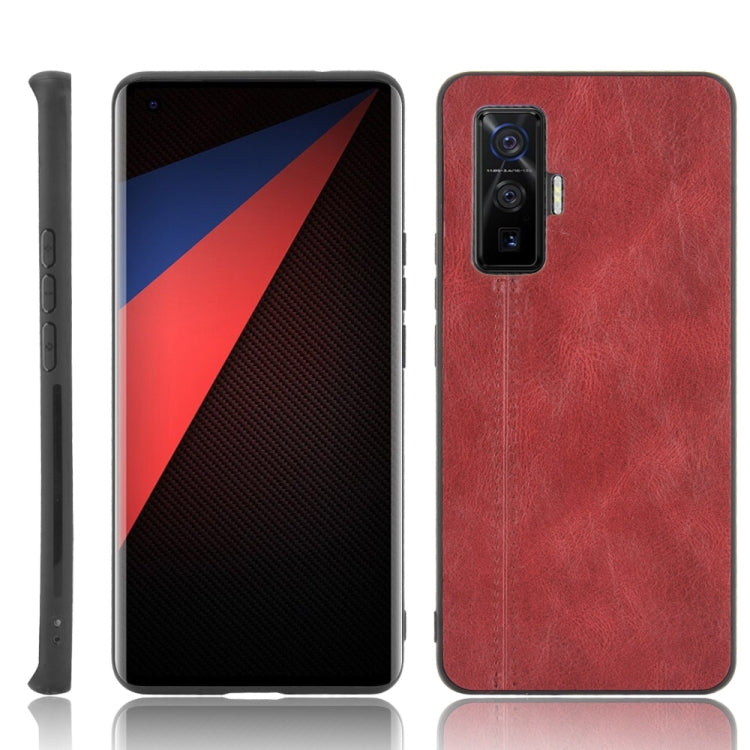 For Vivo iQOO 5 Pro 5G Shockproof Sewing Cow Pattern Skin PC + PU + TPU Case