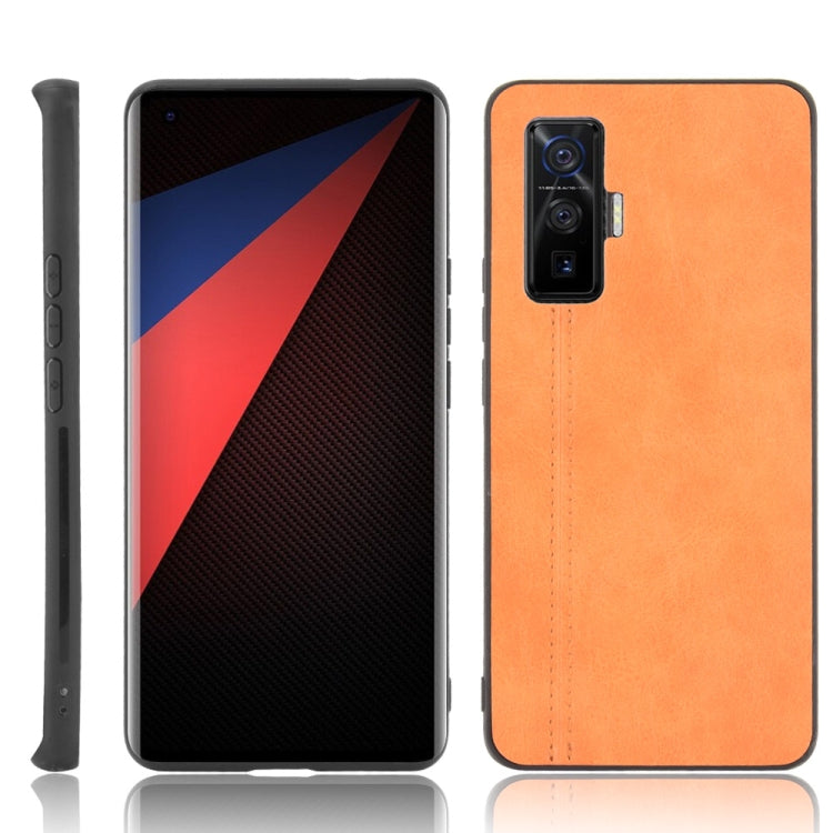 For Vivo iQOO 5 Pro 5G Shockproof Sewing Cow Pattern Skin PC + PU + TPU Case