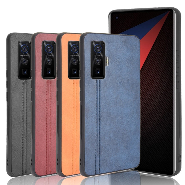 For Vivo iQOO 5 Pro 5G Shockproof Sewing Cow Pattern Skin PC + PU + TPU Case