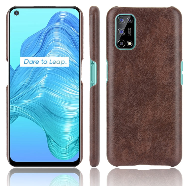 For OPPO Realme V5 5G Shockproof Litchi Texture PC + PU Case