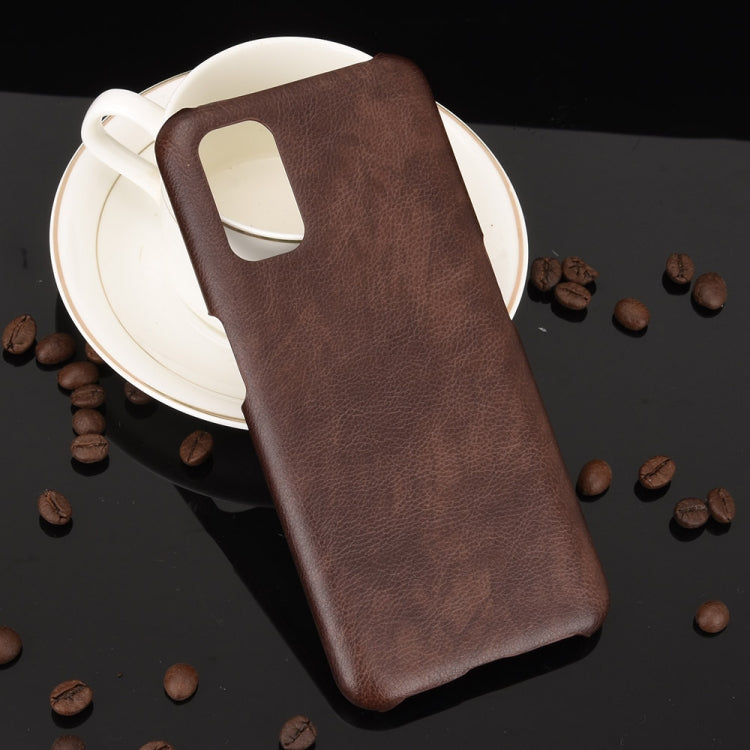 For OPPO Realme V5 5G Shockproof Litchi Texture PC + PU Case