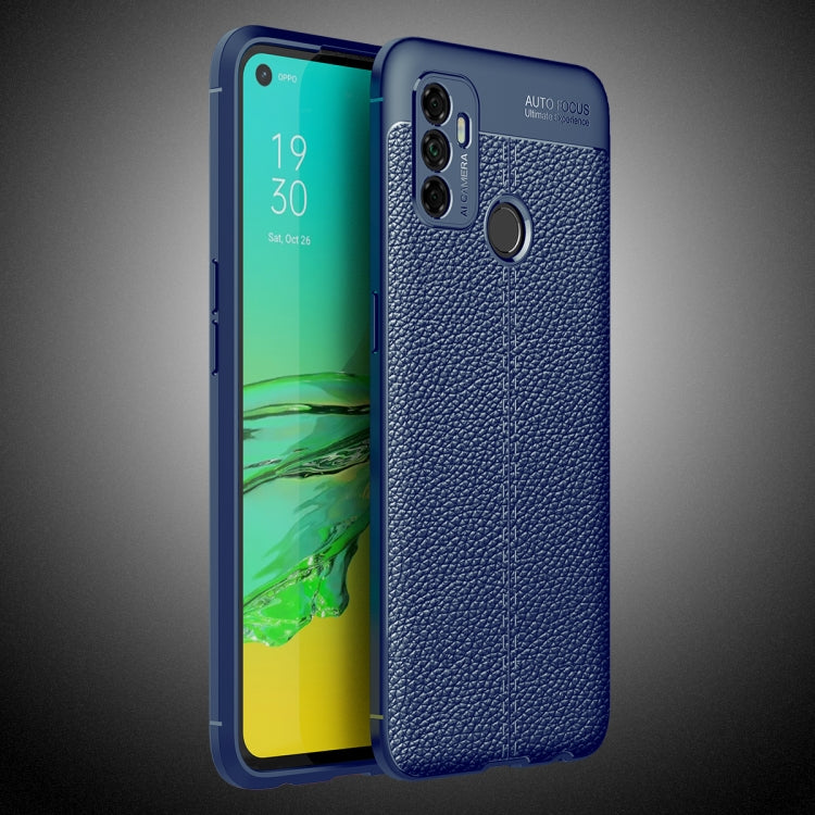 For OPPO A53 (2020) Litchi Texture TPU Shockproof Case