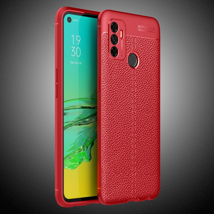 For OPPO A53 (2020) Litchi Texture TPU Shockproof Case