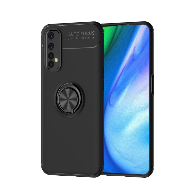 For OPPO Realme 7 Metal Ring Holder 360 Degree Rotating TPU Case