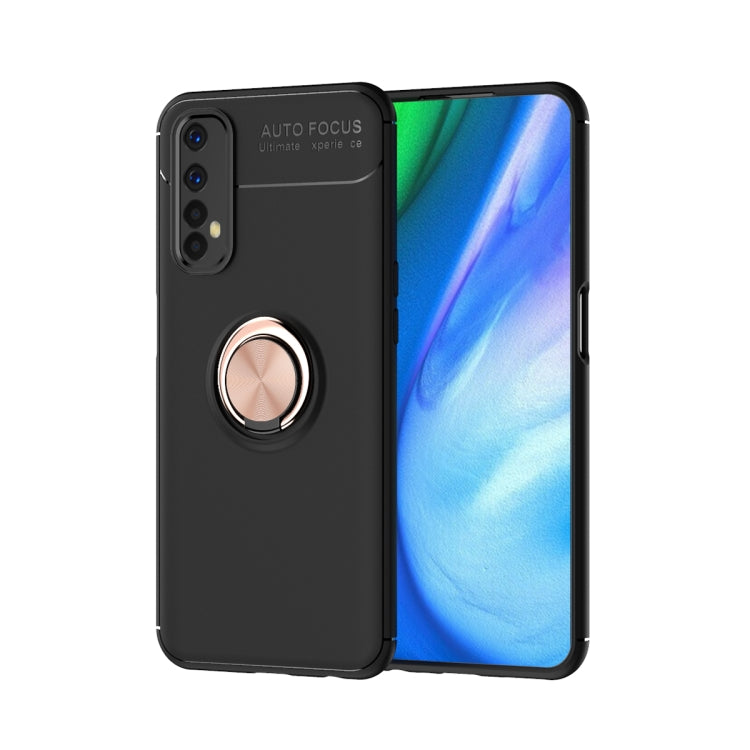 For OPPO Realme 7 Metal Ring Holder 360 Degree Rotating TPU Case