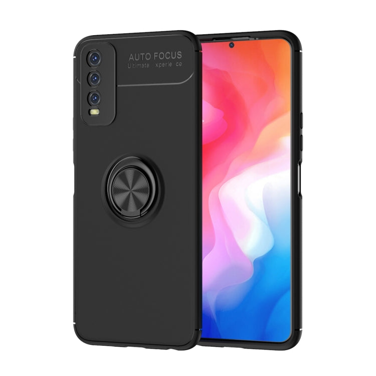 For VIVO Y20 Metal Ring Holder 360 Degree Rotating TPU Case