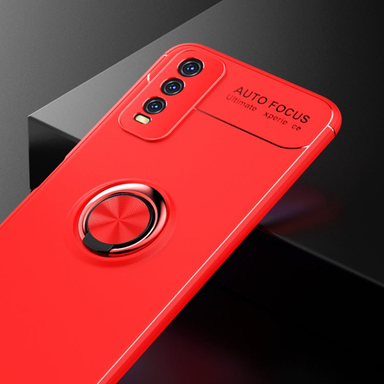 For VIVO Y20 Metal Ring Holder 360 Degree Rotating TPU Case