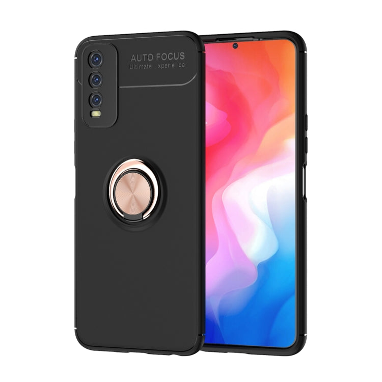 For VIVO Y20 Metal Ring Holder 360 Degree Rotating TPU Case
