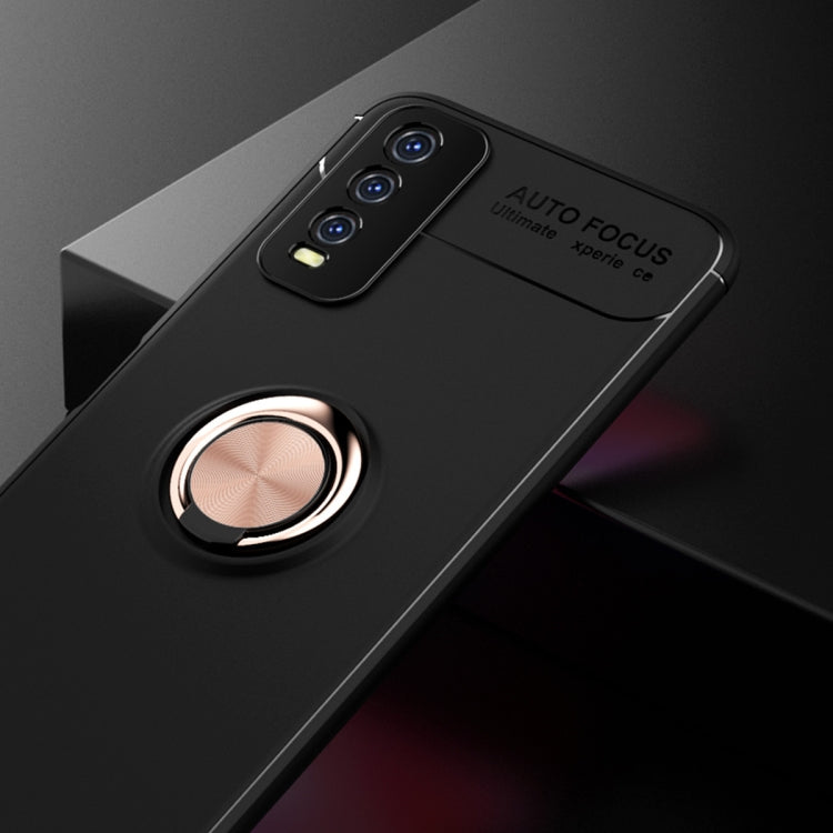 For VIVO Y20 Metal Ring Holder 360 Degree Rotating TPU Case