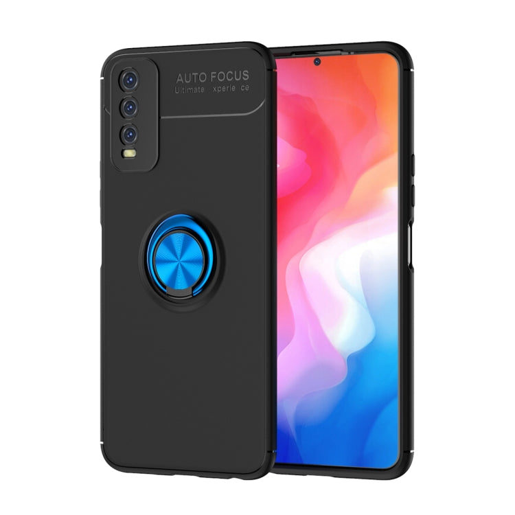 For VIVO Y20 Metal Ring Holder 360 Degree Rotating TPU Case