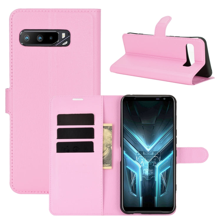For Asus ROG Phone 3 ZS661KS Litchi Texture Horizontal Flip Protective Case with Holder & Card Slots & Wallet