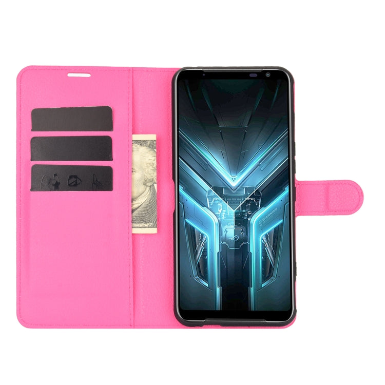 For Asus ROG Phone 3 ZS661KS Litchi Texture Horizontal Flip Protective Case with Holder & Card Slots & Wallet