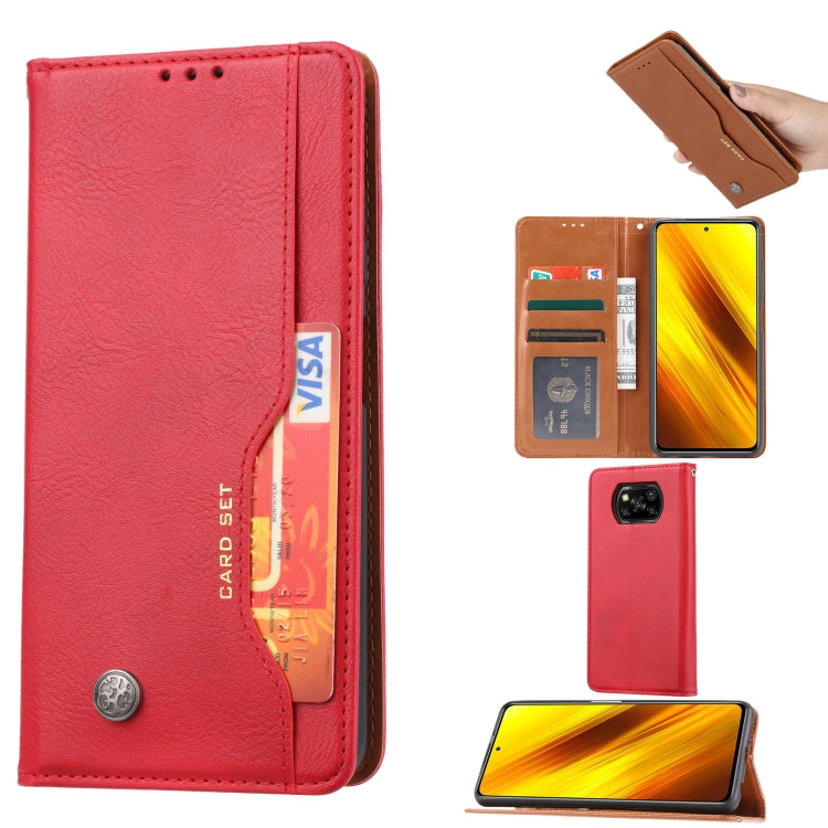 For Xiaomi POCO X3 NFC Knead Skin Texture Horizontal Flip Leather Case with Photo Frame & Holder & Card Slots & Wallet