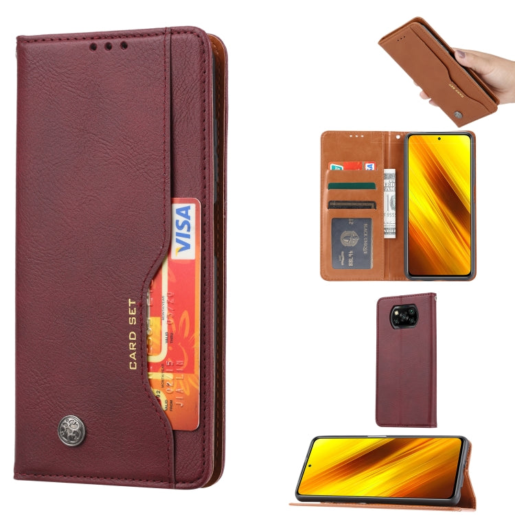 For Xiaomi POCO X3 NFC Knead Skin Texture Horizontal Flip Leather Case with Photo Frame & Holder & Card Slots & Wallet