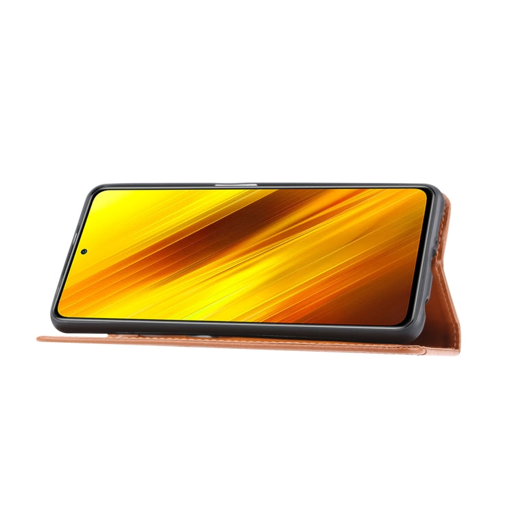 For Xiaomi POCO X3 NFC Knead Skin Texture Horizontal Flip Leather Case with Photo Frame & Holder & Card Slots & Wallet