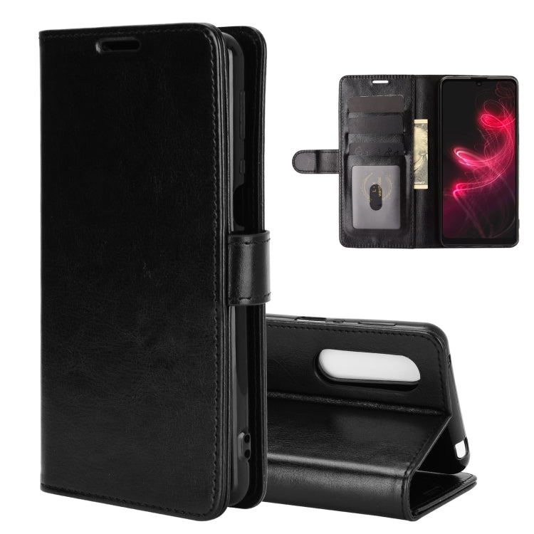 For AQUOS Sharp EP3 R64 Texture Single Horizontal Flip Protective Case with Holder & Card Slots & Wallet& Photo Frame