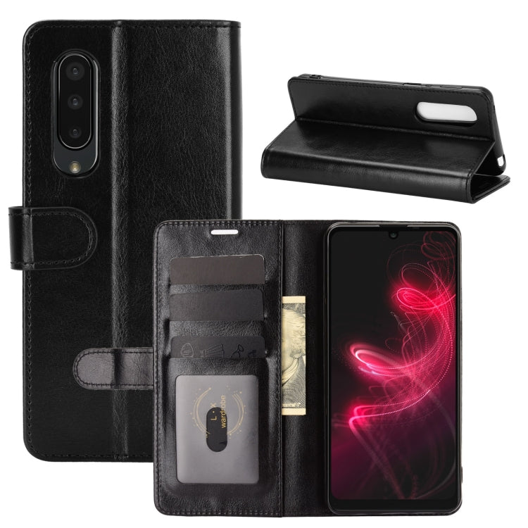 For AQUOS Sharp EP3 R64 Texture Single Horizontal Flip Protective Case with Holder & Card Slots & Wallet& Photo Frame