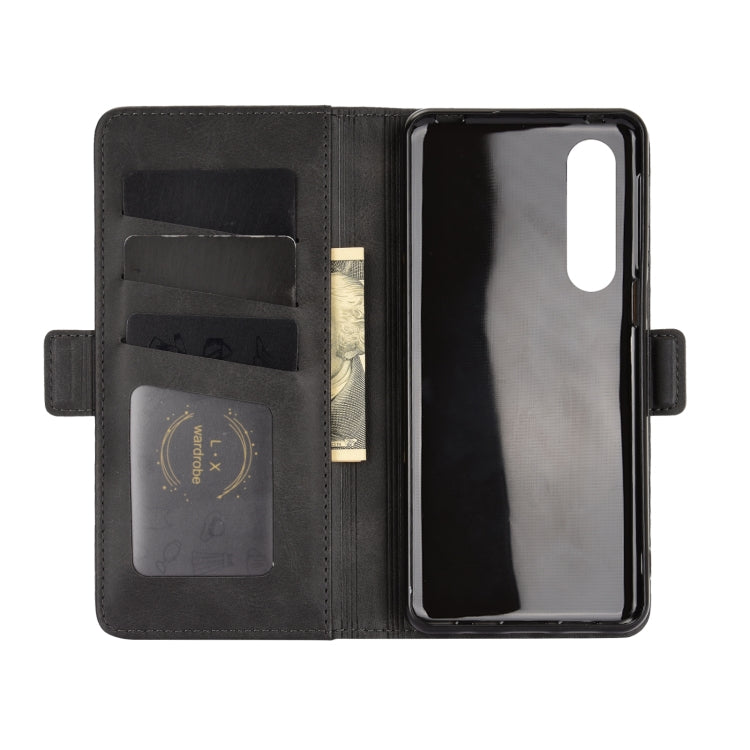 For AQUOS Sharp EP3 Dual-side Magnetic Buckle Horizontal Flip Leather Case with Holder & Card Slots & Wallet