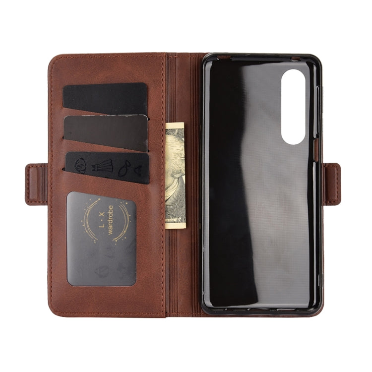 For AQUOS Sharp EP3 Dual-side Magnetic Buckle Horizontal Flip Leather Case with Holder & Card Slots & Wallet