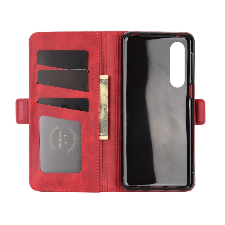 For AQUOS Sharp EP3 Dual-side Magnetic Buckle Horizontal Flip Leather Case with Holder & Card Slots & Wallet