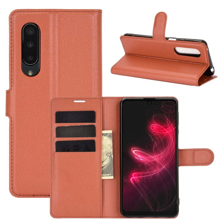 For AQUOS Sharp EP3 Litchi Texture Horizontal Flip Protective Case with Holder & Card Slots & Wallet