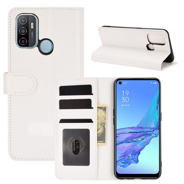 For OPPO A53 2020/OPPO A32 2020 R64 Texture Single Horizontal Flip Protective Case with Holder & Card Slots & Wallet& Photo Frame