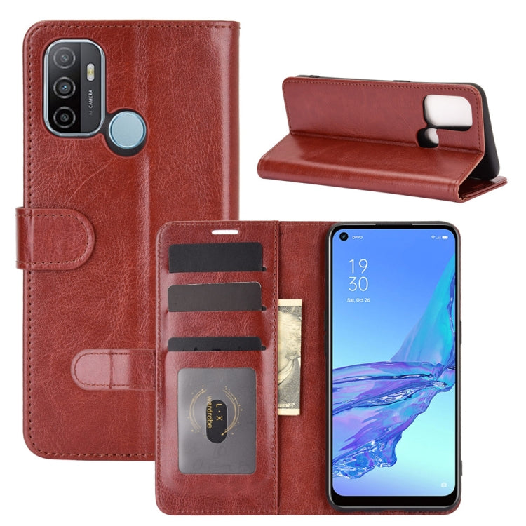 For OPPO A53 2020/OPPO A32 2020 R64 Texture Single Horizontal Flip Protective Case with Holder & Card Slots & Wallet& Photo Frame