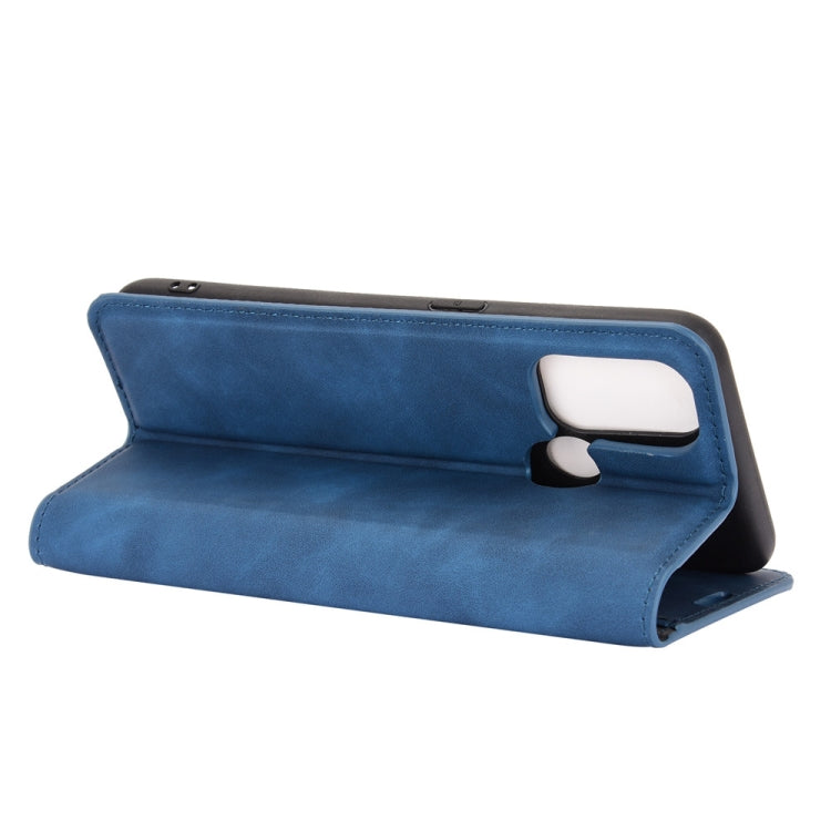 For OPPO A53 2020/OPPO A32 2020 Retro-skin Business Magnetic Suction Leather Case with Holder & Card Slots & Wallet