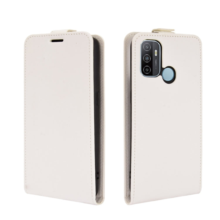 For OPPO A53 2020/OPPO A32 2020 R64 Texture Single Vertical Flip Leather Protective Case with Card Slots & Photo Frame