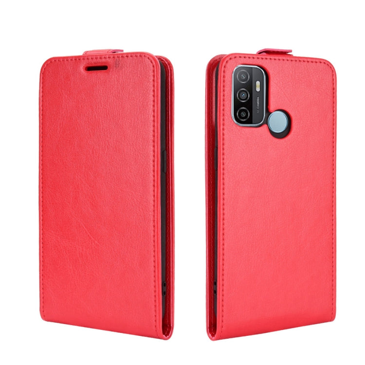 For OPPO A53 2020/OPPO A32 2020 R64 Texture Single Vertical Flip Leather Protective Case with Card Slots & Photo Frame