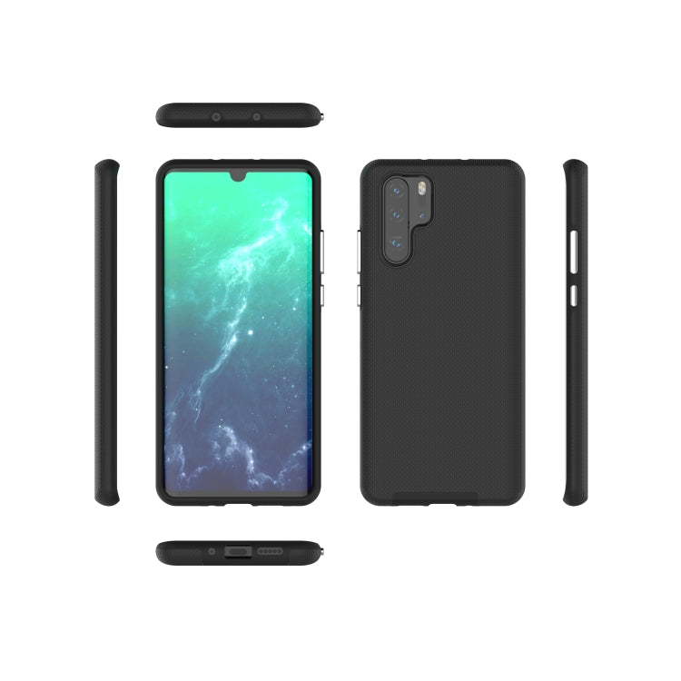 Anti-slip Armor Texture TPU + PC Case for Huawei P30 Pro